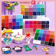 GANTUNGAN SENBAO DIY Perler Beads Set Fuse Beads DIY Perler Fuse Beads Set Keychain Complete Set