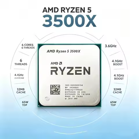 AMD Ryzen 5 3500X AM4 Gaming CPU Low Heat Dissipation Quiet Running For Home Office And Daily Entert
