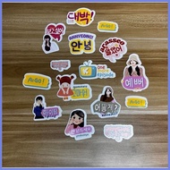 ☪ ∏ ◿ 15 pcs Korean Kdrama Phrases | Waterproof Stickers for Luggage, Laptop, Tumblers, etc.