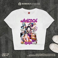 KATUN NORACY.STUDIOS - ONE PIECE HANCOCK CROP TOP | ROCK MUSIC METAL BAND | GRUNGE CROPTOP WHITE SKE