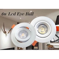 6w Led Recessed Eye Ball Spotlight Led Smd Eye Ball Ceiling Light Downlight Spot Light Lampu siling
