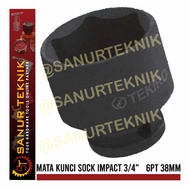 MATA TEKIRO Impact Socket / Impact Socket Wrench Bit 3/4" 6 PT 6PT 38MM 38 MM