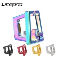 Litepro Folding Bike Front Rack Carrier Split Pig Nose Saddlebag Bicycle Block Holder Bag Racks For Brompton