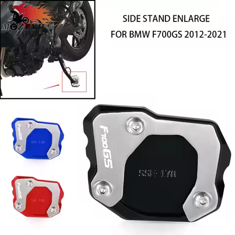 Motorcycle F700 GS Foot Side Stand Enlarger Plate Kickstand Enlarge Extension For BMW F700GS F 700GS