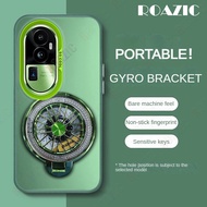 Luxury Metallic Aurora Color Phone Case For OPPO Reno 10 Pro Plus/Reno 10 Pro+ 5G With Rotatable Gyr