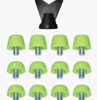 Pack of 12 Screw Studs Football Replacement Cleats with Stud Wrench, Aluminium Alloy, 2 Sizes, 8 x 7