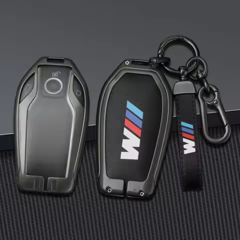 Alloy Leather Car Key Case Cover For BMW M 5 6 7 Series 530le Gt X3 X4 730li 740 G12 G30 G31 G32 I8 