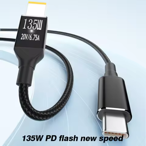 135W 20V 6.75A Laptop Charger for Lenovo Legion Y9000P Y9000K Y7000P Power Adapter Type C to USB Sli