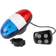 Lampu LED Basikal dengan Siren Polis, Hon Elektrik Basikal, Lampu Bunyi Polis Basikal, 4 Bunyi Melod