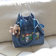 Ball Chain Environmentally Friendly Bag Yuanyuan Gao Same Style Bag Mickey Embroidered Nylon Canvas 