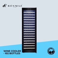 Renmaz Constant Temperature Wine Cooler [102 Bottles, CE Certified, HFC-Free, Energy Save, Kitchen]