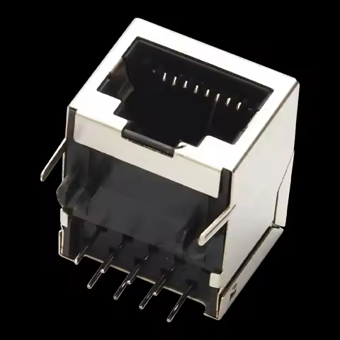 1PC RJ45 Network Socket Plastic Metal RJ45 Shielded Strip Light PCB SMT/horizontal/vertical Board Fe