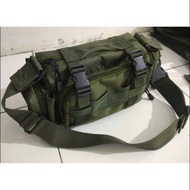 ARMY SLING BAG BLACK ARMY KOREAN SLING BAG / WAISTBAG WAIST BAG MACING BAG