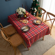 Xmas Holiday Large Table Clothes Rectangle Table Mats for Coffee Table 8 Seats Square Christmas Plai