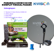 Paket Komplit 60cm K-vision  Vision Ku Bromo atau Kvision GOL ottimo parabola 60cm