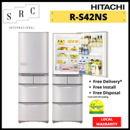 Hitachi R-S42RS Made-in-Japan Refrigerator 319L (Gift: 1.0L MICOM Rice Cooker RZ-PMA10Y + Vacuum Container Set)
