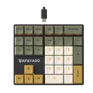 APAYADO K33 Numeric Keypad Wired 33key Mini Mechanical Numeric Keyboard Colorful Lighting for Financ