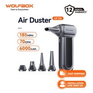 WOLFBOX MF100 Handheld Fan & Air Blower - 150,000 RPM High Speed, USB Rechargeable, 3-Speed Brushles