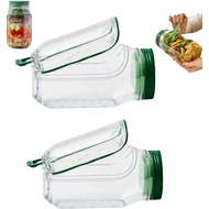 Mason jar salad container-Portable salad container，Salad Pod Jar Side Open，Suitable , parties, and  