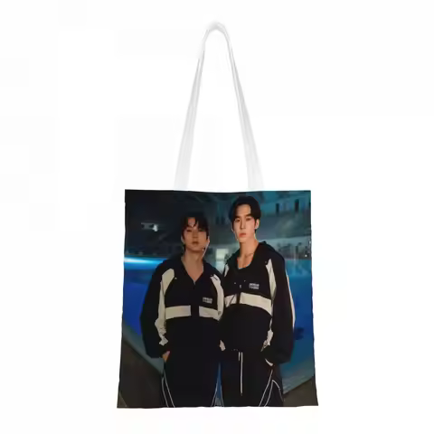 Auausave Thomaskong Porteetee HD Poster Double-sided Printed White Canvas Bag Thai TV Your Sky Drama