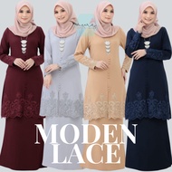 [NEW2023] BAJU KURUNG MODEN LACE KEBAYA LOOSE CUT LABUH KAIN COMO CREPE LEMBUT RAYA MURAH