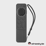 AHAStyle Apple TV遙控器2代 防刮防摔 矽膠保護套 條紋防滑款 Siri Remote(第2&amp;3代) 黑色