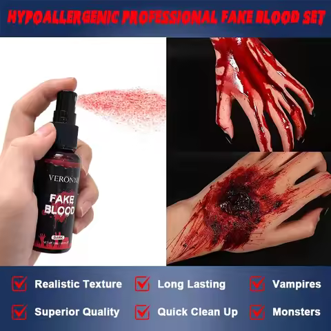 Washable Eye Create Realistic Blood Fake Blood Halloween Makeup For Drops Effect