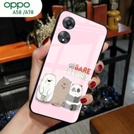 [A26] Oppo A58 Case A78/ - Oppo A58 Glitter Glass Softcase A78/ Oppo A58 Mobile Phone Case A78/ - Op