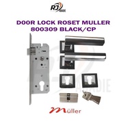 Handle Gagang Kunci Pintu Rumah Pisah Rosed Stainless Set Muller