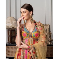 Anarkali Gown Printed and Colorful