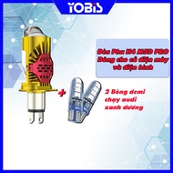 Can be mounted on the phone - 1 U2, M5D PRO Headlight Bulb for Motorcycle + 2 Blue Audi Demi Bulbs