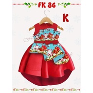 9M 18M - CHRISTMAS SANTA DRESS BABY GIRL FLOKIDS FK86