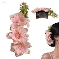 Hair Clip Fringe Hairpin Hairpin 3d Artificial Flower Hair Comb Easy Wear Broken Hair Fixer Outdoor 