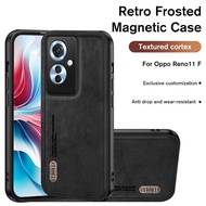 Retro Frosted Leather Magnetic Back Cover For Oppo Reno11 Pro 2024  TPU Soft Frame Protect Fundas Oppo F25 Pro Oppo Reno11 Pro Reno11 Reno11