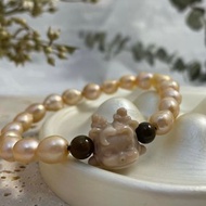 怪美的 泡泡瑪特阿拉善淡水珍珠手鏈