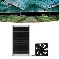 Aramox Solar Exhaust Fan  IP67 Waterproof Stable 10W 12V Energy Saving Panel Ventilation for Pet Hou