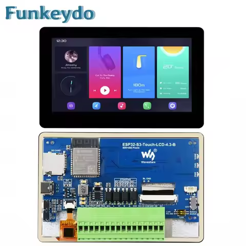 Waveshare ESP32-S3 4.3 inch IPS Touchscreen LCD HMI GUI Development Board 800×480 5-point Touch 32-b