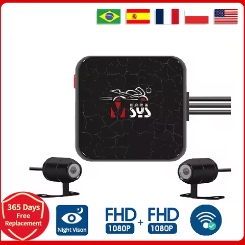 VSYS D6WL/D6RL DVR Front And Rear View Waterproof Motorcycle Driving Recorder Night Vision Black Box