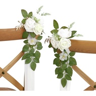 10 Wedding Aisle Decorations for Wedding Ceremony White Wedding Chair Decorations Flowers for Weddin