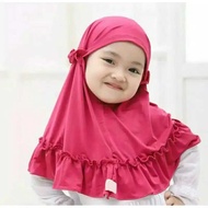 2 to 6 Years Old Little Girl Ruffled Headscarf Curled Gauze H361 Lace Retro Ethnic Style Headpieces,