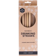 EVER ECO Bamboo Straws 4 Pack