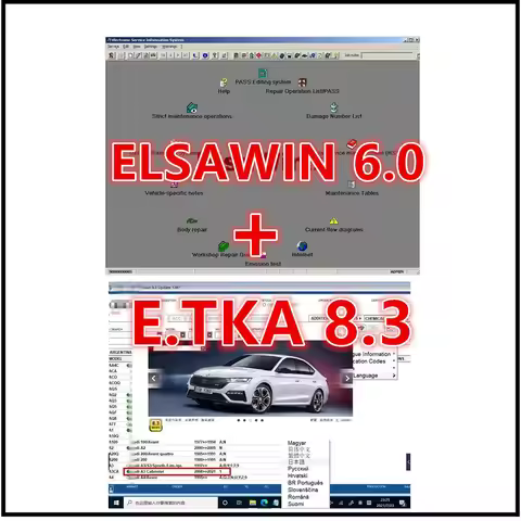 2024 Newest Elsawin 6.0 E T/ K 8 .3 Electronic Parts Catalogue Elsa win 6.0 For V-W For A-udi Auto R