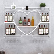Wine Rack Wall-Mounted Wine Rack Bar Cabinet Household European-Style Wrought Iron Display Liquor Rack Wine Rack Storage Rack