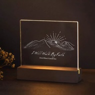 憑著信心 哥林多後書5:7 恩典之光 聖經經文LED燈 經文禮物