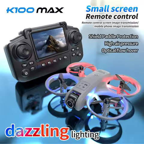 New K100 MAX Mini Drone Professional 4K HD Dual Camera Fpv Screen Optical Flow Drone Quadcopter Brus