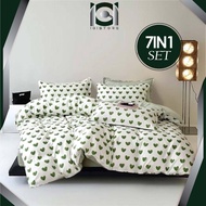 CADAR KARTUN 5D (7IN1) SET WITH COMFORTER 100% COTTON BEDSHEET QUEEN & KING PREMIUM QUALITY