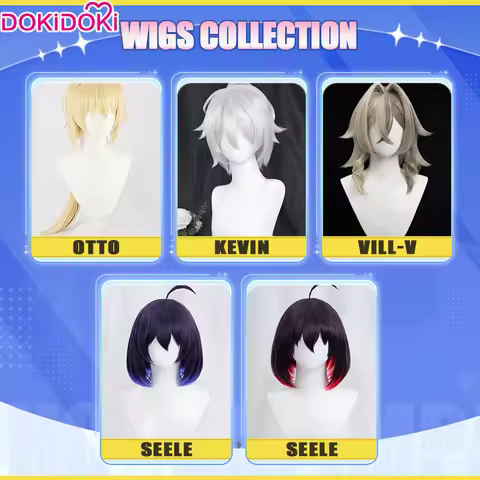 IN STOCK Seele Vollerei VILL-V Wig Game Honkai Impact 3rd Cosplay Wig DokiDoki Kevin Kaslana Wig Hai