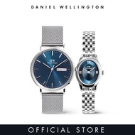 Daniel Wellington Gift Set - Classic 40mm Day Display Sterling Arctic Silver + Ophelia Mini Beans Li