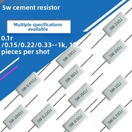 10pcs 5W 5% Cement Resistor Power Resistance 1R8 18R 2R 2R2 2R4 2R5 0.2 0.22 0.25 1.8 2 2.2 2.4 2.5 