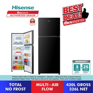 Hisense 420L / 500L 2 Door Inverter Fridge RT439N4ABN1 / RT529N4ABN Top Mount Freezer Refrigerator P